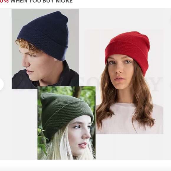 Unisex Knit Beanie Hat Cuffed Beanies - Picture 7 of 7